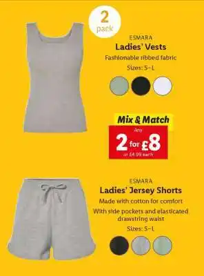 Lidl ESMARA Ladies’ Vests offer