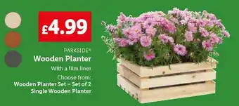 Lidl PARKSIDE Wooden Planter offer