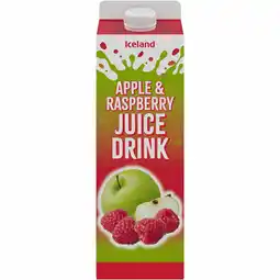 Iceland Iceland Apple & Raspberry Juice Drink 1 litre offer