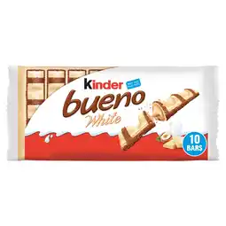 Iceland Kinder Bueno White Milk and Hazelnuts Bueno Bars 5 x 39g offer