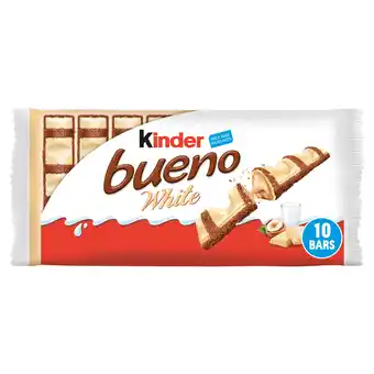 Iceland Kinder Bueno White Milk and Hazelnuts Bueno Bars 5 x 39g offer