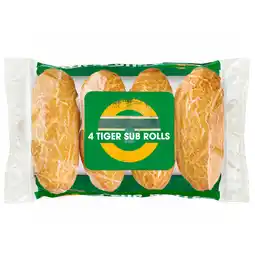 Iceland The Daily Bakery 4 Tiger Sub Rolls offer