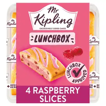 Iceland Mr Kipling Lunchbox Raspberry Cake Slices 4 pack offer
