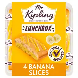 Iceland Mr Kipling Lunchbox Banana Cake Slices 4 pack offer