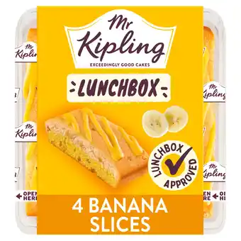 Iceland Mr Kipling Lunchbox Banana Cake Slices 4 pack offer