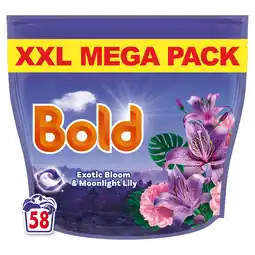 Iceland Bold PODS Washing Capsules 58 Washes Exotic Bloom offer