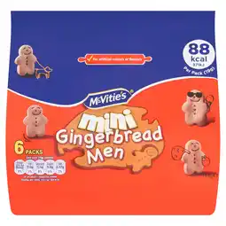 Iceland McVitie's Mini Gingerbread Men Multipack Biscuits 6 x 19g, 114g offer