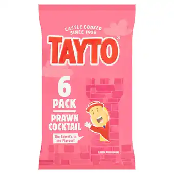 Iceland Tayto Prawn Cocktail Flavour Potato Crisps 6 x 25g offer