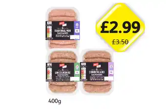Londis Jack's Sausages Traditional Pork, Lincolnshire offer