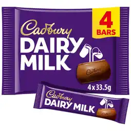 Morrisons Cadbury Dairy Milk Chocolate Bar Multipack 4 Pack offer