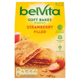 Morrisons Belvita Breakfast Soft Bakes Filled Strawberry Cereal Bars 5 Pack offer