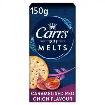 Morrisons Carr's Melts Caramelised Red Onion Flavour Crackers 150g offer