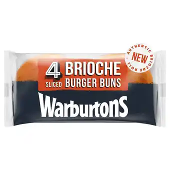Morrisons Warburtons Brioche Burger Buns 4 Pack offer