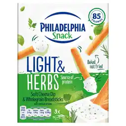 Morrisons Philadelphia Light & Herbs Soft Cream Cheese Snacks 3 Pack offer