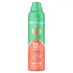Morrisons Mitchum Ultimate Floral Citrus Anti Perspirant & Deodorant Spray 250ml offer