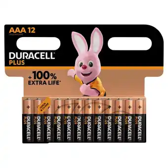 Morrisons Duracell Plus AAA Alkaline Batteries LR03 offer