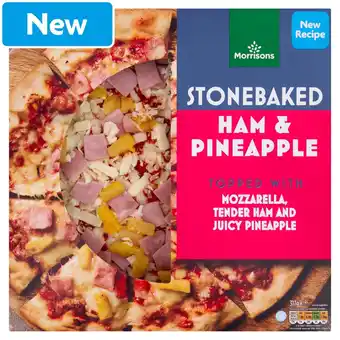 Morrisons Morrisons Stonebaked Ham & Pineapple Pizza 317g offer