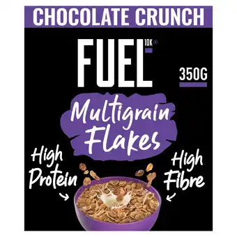Morrisons FUEL10K Chocolate Multigrain Flakes High Protein Breakfast Cereal 350g offer