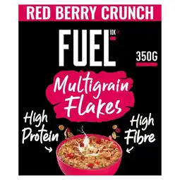 Morrisons FUEL10K Red Berry Multigrain Flakes High Protein Breakfast Cereal 350g offer