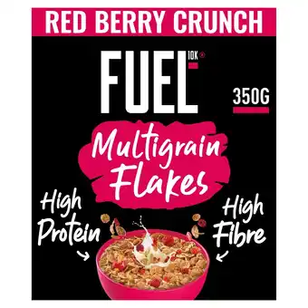 Morrisons FUEL10K Red Berry Multigrain Flakes High Protein Breakfast Cereal 350g offer