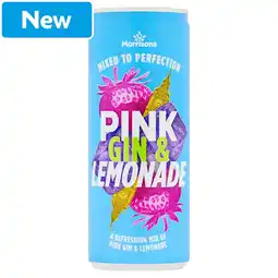 Morrisons Morrisons Pink Gin & Lemonade 250ml offer