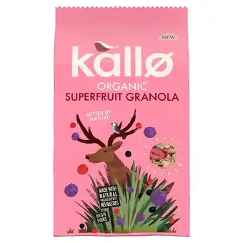 Morrisons Kallo Organic Superfruit Granola 350g offer