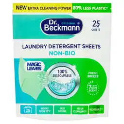 Morrisons Dr. Beckmann Magic Leaves Laundry Detergent Sheets Non Bio 25 Washes offer