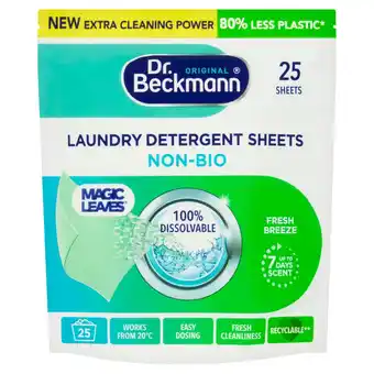 Morrisons Dr. Beckmann Magic Leaves Laundry Detergent Sheets Non Bio 25 Washes offer
