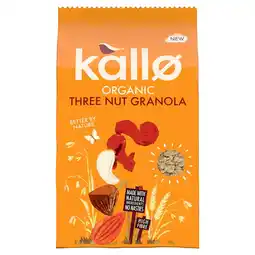 Morrisons Kallo Organic Three Nut Granola 360g offer