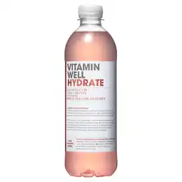 Morrisons Vitamin Well Hydrate Rhubarb & Strawberry Flavoured Drink 500ml offer