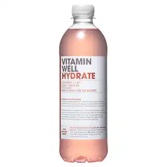 Morrisons Vitamin Well Hydrate Rhubarb & Strawberry Flavoured Drink 500ml offer