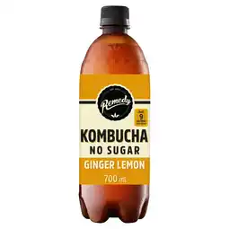 Morrisons Remedy Kombucha Ginger Lemon 700ml offer