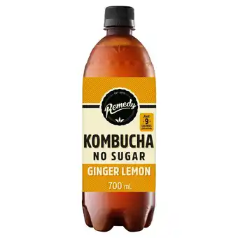Morrisons Remedy Kombucha Ginger Lemon 700ml offer