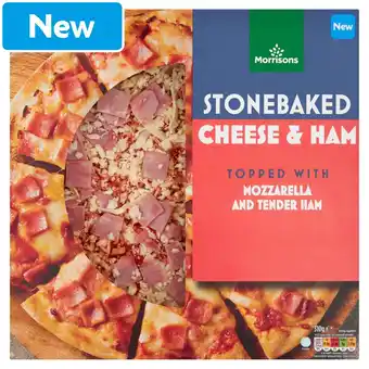 Morrisons Morrisons Stonebaked Pizza Cheese And Ham 310g offer
