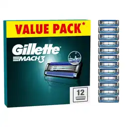 Morrisons Gillette Mach 3 Razor Blades 12 Pack offer