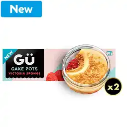 Morrisons Gu Victoria Sponge Cake Pots 2 x 75g offer