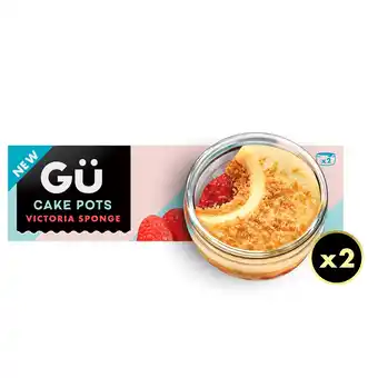Morrisons Gu Victoria Sponge Cake Pots 2 x 75g offer