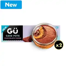 Morrisons Gu Chocolate Fudge Cake Pots 2 x 68g offer
