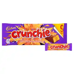 Morrisons Cadbury Crunchie Chocolate Bar 9 Pack Multipack offer