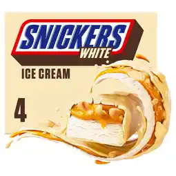 Asda Snickers White Ice Cream 4 x 44.6ml (178.4ml) offer