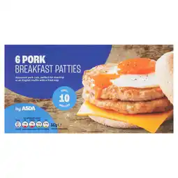 Asda ASDA 6 Pork Breakfast Patties offer
