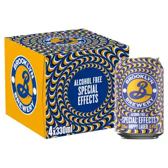 Asda Brooklyn Brewery Alcohol Free Special Effects Hoppy Lager 4 x 330ml offer