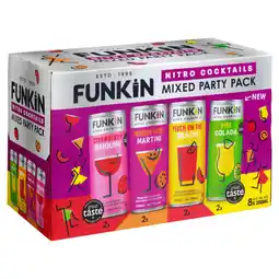 Asda Funkin Nitro Cocktails Mixed Party Pack 8 x 200ml offer