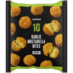 Iceland Iceland 10 (approx.) Garlic Mozzarella Bites 170g offer
