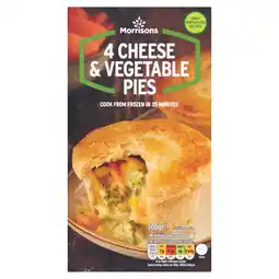 Morrisons Morrisons Veg & Cheese Pies 4 Pack offer