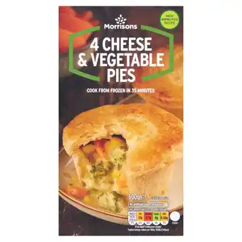 Morrisons Morrisons Veg & Cheese Pies 4 Pack offer