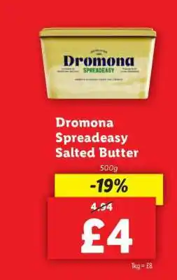 Lidl Dromona Spreadeasy Salted Butter offer