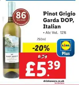 Lidl Pinot Grigio Garda DOP, Italian offer