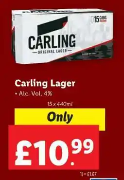 Lidl CARLING LAGER offer