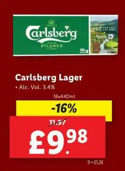 Lidl Carlsberg Lager offer
